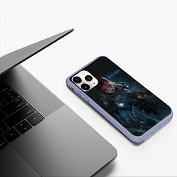 Чехол iPhone 11 Pro матовый Масс эффект, цвет: 3D-светло-сиреневый — фото 2