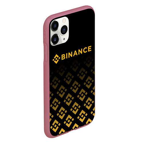 Чехол iPhone 11 Pro матовый BINANCE БИНАНС БИРЖА / 3D-Малиновый – фото 2