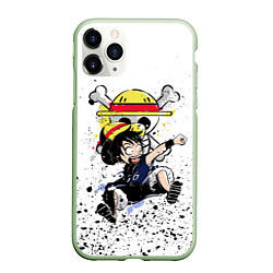 Чехол iPhone 11 Pro матовый ONE PIECE ВАН ПИС, цвет: 3D-салатовый