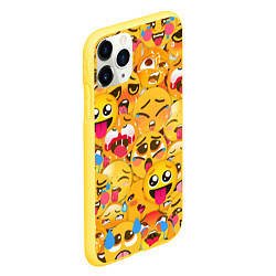 Чехол iPhone 11 Pro матовый AHEGAO EMOJI, цвет: 3D-желтый — фото 2