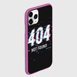 Чехол iPhone 11 Pro матовый Глитч 404, цвет: 3D-фиолетовый — фото 2