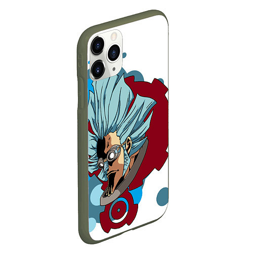 Чехол iPhone 11 Pro матовый Фрэнки / 3D-Темно-зеленый – фото 2