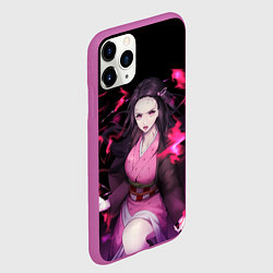 Чехол iPhone 11 Pro матовый NEZUKO НЕЗУКО KNY, цвет: 3D-фиолетовый — фото 2
