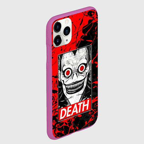 Чехол iPhone 11 Pro матовый ТЕТРАДЬ СМЕРТИ / 3D-Фиолетовый – фото 2