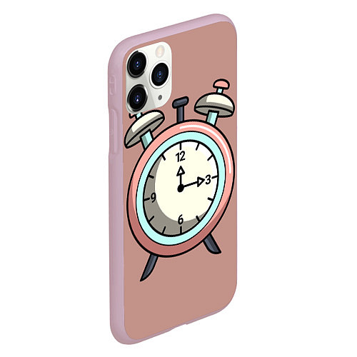 Чехол iPhone 11 Pro матовый Clock / 3D-Розовый – фото 2