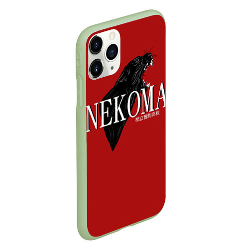 Чехол iPhone 11 Pro матовый Haikyuu NEKOMA / 3D-Салатовый – фото 2