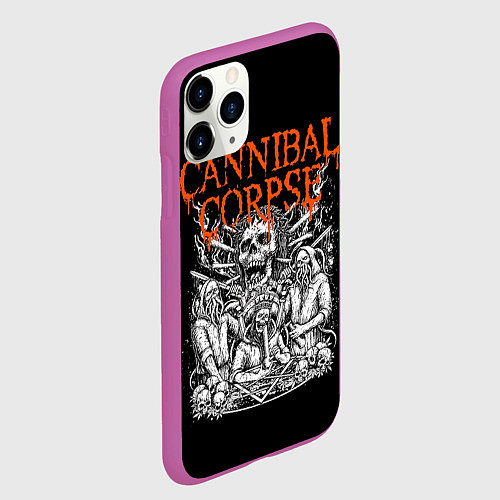 Чехол iPhone 11 Pro матовый Cannibal Corpse / 3D-Фиолетовый – фото 2