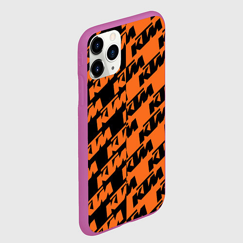Чехол iPhone 11 Pro матовый KTM КТМ Z / 3D-Фиолетовый – фото 2