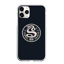 Чехол iPhone 11 Pro матовый Туннельные змеи 101, цвет: 3D-белый