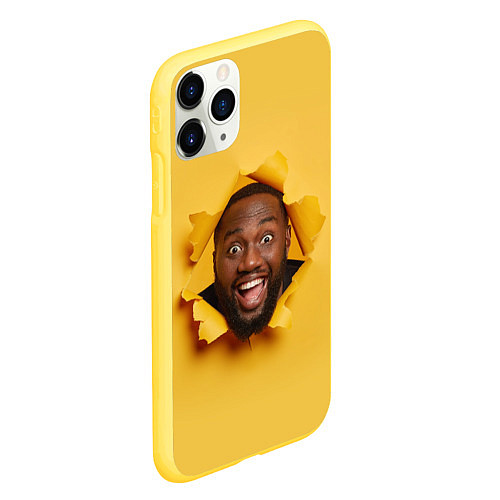 Чехол iPhone 11 Pro матовый Hi / 3D-Желтый – фото 2
