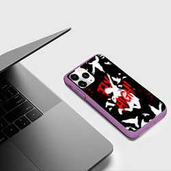 Чехол iPhone 11 Pro матовый HAIKYU ВОЛЕЙБОЛ, цвет: 3D-фиолетовый — фото 2