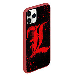 Чехол iPhone 11 Pro матовый DEATH NOTE ТЕТРАДЬ СМЕРТИ, цвет: 3D-красный — фото 2
