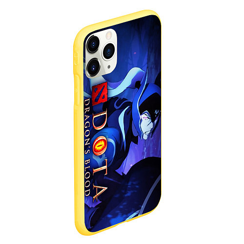 Чехол iPhone 11 Pro матовый DOTA: Кровь дракона / 3D-Желтый – фото 2
