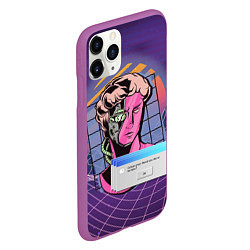 Чехол iPhone 11 Pro матовый Vaporwave Cyborg Statue, цвет: 3D-фиолетовый — фото 2