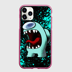 Чехол iPhone 11 Pro матовый AMONG US АМОНГ АС, цвет: 3D-малиновый