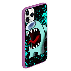 Чехол iPhone 11 Pro матовый AMONG US АМОНГ АС, цвет: 3D-фиолетовый — фото 2