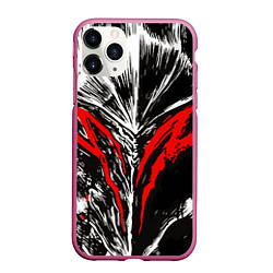 Чехол iPhone 11 Pro матовый BERSERK, цвет: 3D-малиновый