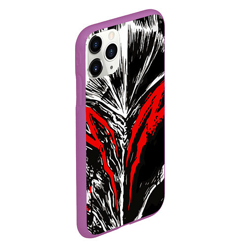 Чехол iPhone 11 Pro матовый BERSERK / 3D-Фиолетовый – фото 2