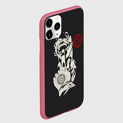 Чехол iPhone 11 Pro матовый Алукард HELL, цвет: 3D-малиновый — фото 2