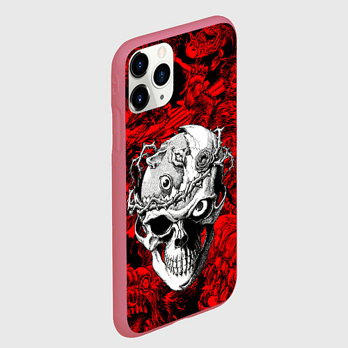 Чехол iPhone 11 Pro матовый BERSERK / 3D-Малиновый – фото 2