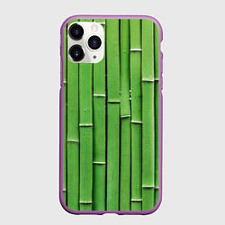 Чехол iPhone 11 Pro матовый Бамбук, цвет: 3D-фиолетовый