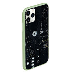 Чехол iPhone 11 Pro матовый ИНФОРМАТИЗАЦИЯ, цвет: 3D-салатовый — фото 2
