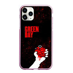 Чехол iPhone 11 Pro матовый Green day, цвет: 3D-розовый