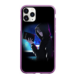 Чехол iPhone 11 Pro матовый DEATH NOTE ТЕТРАДЬ СМЕРТИ, цвет: 3D-фиолетовый