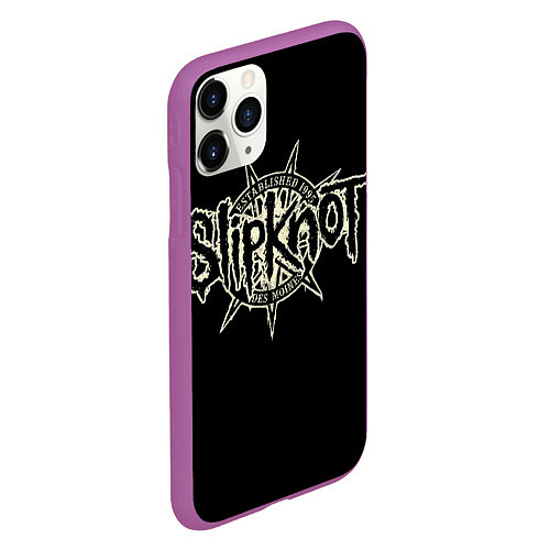 Чехол iPhone 11 Pro матовый Slipknot 1995 / 3D-Фиолетовый – фото 2