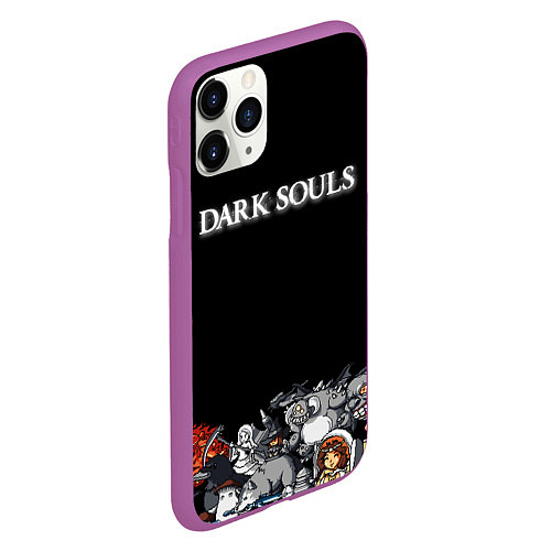 Чехол iPhone 11 Pro матовый 8bit Dark Souls / 3D-Фиолетовый – фото 2