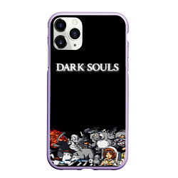 Чехол iPhone 11 Pro матовый 8bit Dark Souls, цвет: 3D-светло-сиреневый