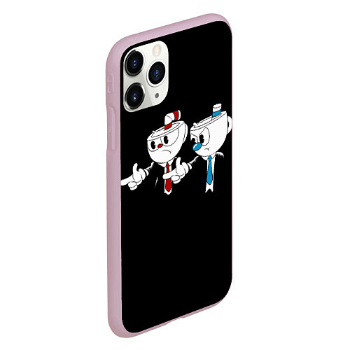 Чехол iPhone 11 Pro матовый CUPHEAD PULP FICTION / 3D-Розовый – фото 2