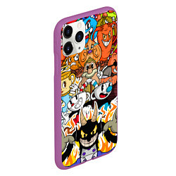 Чехол iPhone 11 Pro матовый CUPHEAD, цвет: 3D-фиолетовый — фото 2