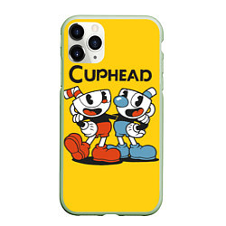 Чехол iPhone 11 Pro матовый CUPHEAD, цвет: 3D-салатовый