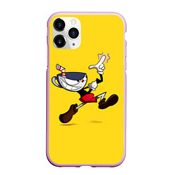 Чехол iPhone 11 Pro матовый CUPHEAD, цвет: 3D-розовый