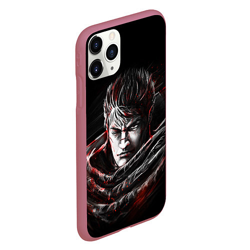 Чехол iPhone 11 Pro матовый BERSERK БЕРСЕРК / 3D-Малиновый – фото 2