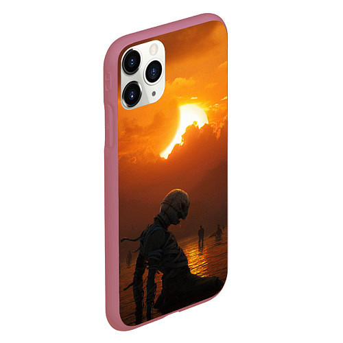 Чехол iPhone 11 Pro матовый BERSERK БЕРСЕРК / 3D-Малиновый – фото 2