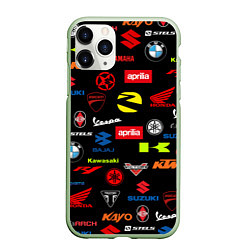 Чехол iPhone 11 Pro матовый Motorcycle pattern Мото паттерн Z