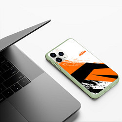 Чехол iPhone 11 Pro матовый KTM КТМ Z, цвет: 3D-салатовый — фото 2