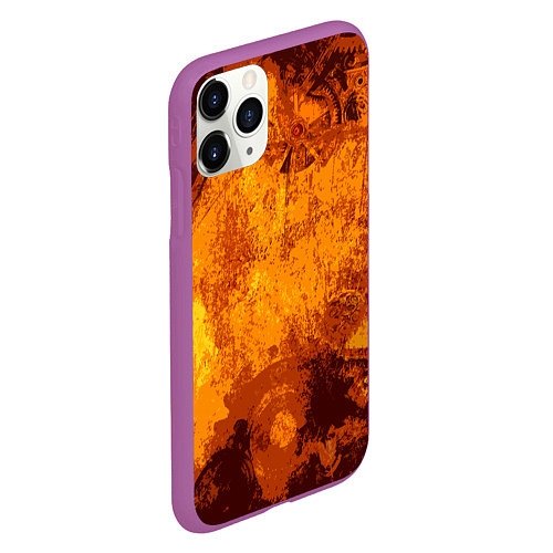 Чехол iPhone 11 Pro матовый Стимпанк / 3D-Фиолетовый – фото 2