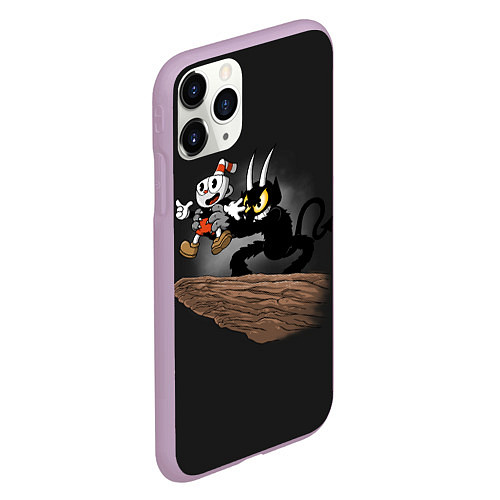 Чехол iPhone 11 Pro матовый CUPHEAD / 3D-Сиреневый – фото 2