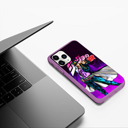 Чехол iPhone 11 Pro матовый JOJOS BIZARRE ADVENTURE, цвет: 3D-фиолетовый — фото 2