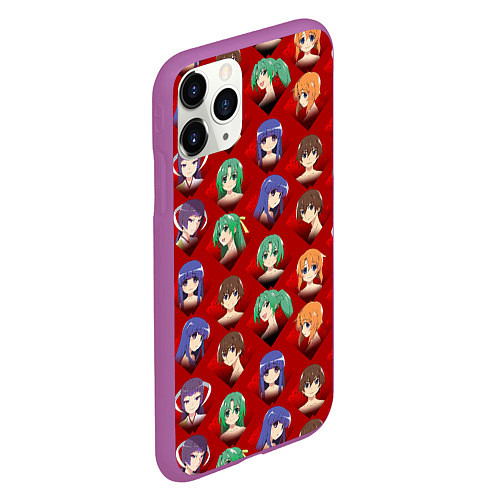 Чехол iPhone 11 Pro матовый Characters Higurashi no / 3D-Фиолетовый – фото 2