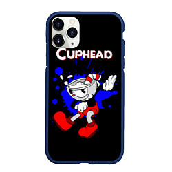 Чехол iPhone 11 Pro матовый Cuphead, цвет: 3D-тёмно-синий