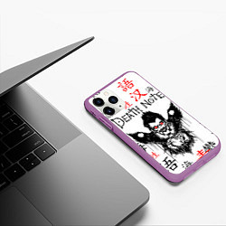 Чехол iPhone 11 Pro матовый ТЕТРАДЬ СМЕРТИ, цвет: 3D-фиолетовый — фото 2