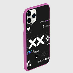 Чехол iPhone 11 Pro матовый Desert Eagle: Printstream Graphite, цвет: 3D-фиолетовый — фото 2