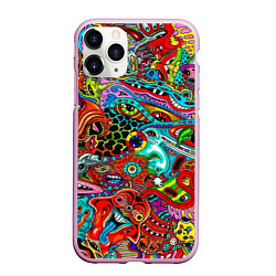 Чехол iPhone 11 Pro матовый Яркая абстракция bright abstraction