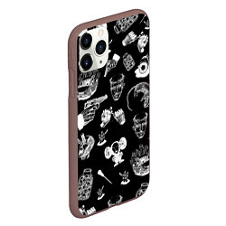 Чехол iPhone 11 Pro матовый КРОВОСТОК ТАТУИРОВКИ, цвет: 3D-коричневый — фото 2