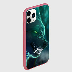 Чехол iPhone 11 Pro матовый ВОЛЧИЙ ОСКАЛ, цвет: 3D-малиновый — фото 2