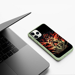 Чехол iPhone 11 Pro матовый СТАЛЬНОЙ АЛХИМИК, цвет: 3D-салатовый — фото 2